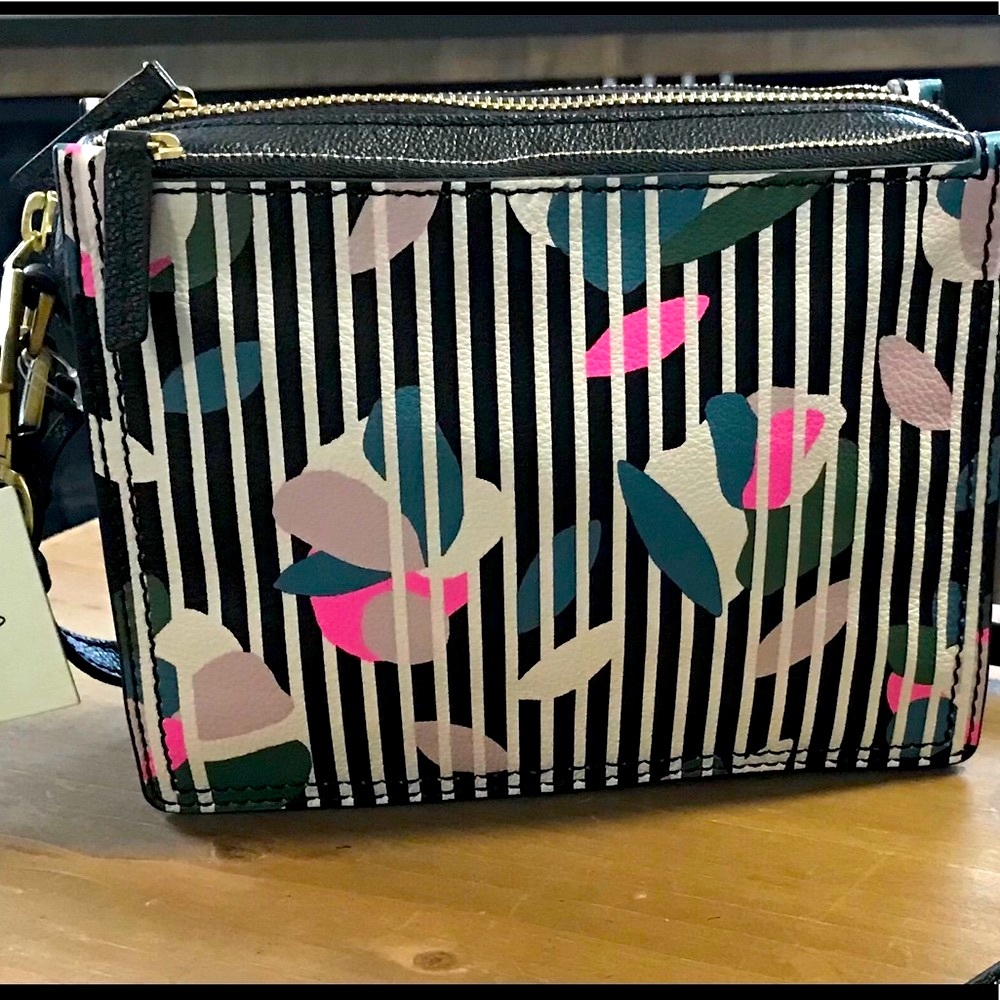💯 Leather Fossil Flower Strap Purse! 🌸🌸